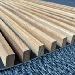 WOODFLEX Flexible Outdoor Hard Wood Batten Pool Fence Cladding - Oak & Black - 2400mm X 600mm(Woodflex Flexible Outdoor Hard Wood Wall Ceiling Cladding Oak Black 2400mm X 600mm) -Modern Furniture KSL KPOPAU24 Closeup 1000