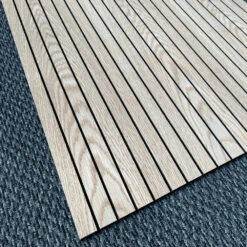 WOODFLEX Flexible Acoustic Wood Slat Wall Panel, Oak Veneer - 2700mm X 600mm - SLIM(Woodflex Flexible Acoustic Wood Slat Wall Panel Oak Veneer 2700mm X 600mm Thin Profile) -Modern Furniture KSL KPOPAU24 Closeup1000