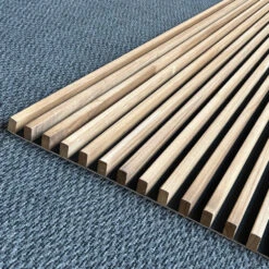 WOODFLEX Flexible Outdoor Hard Wood Batten Pool Fence Cladding - Oak & Black - 2400mm X 600mm(Woodflex Flexible Outdoor Hard Wood Wall Ceiling Cladding Oak Black 2400mm X 600mm) -Modern Furniture KSL KPOPAU24 Closeup2 1000