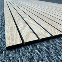 WOODFLEX Flexible Acoustic Wood Slat Wall Panel, Oak Veneer - 2700mm X 600mm - SLIM(Woodflex Flexible Acoustic Wood Slat Wall Panel Oak Veneer 2700mm X 600mm Thin Profile) -Modern Furniture KSL KPOPAU24 Closeup31000