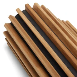 WOODFLEX Flexible Outdoor Hard Wood Batten Pool Fence Cladding - Oak & Black - 2400mm X 600mm(Woodflex Flexible Outdoor Hard Wood Wall Ceiling Cladding Oak Black 2400mm X 600mm) -Modern Furniture KSL KPOPAU24 BATTENED Flexible Outdoor Hard Wood 1000