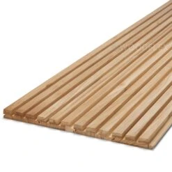 WOODFLEX Outdoor & Indoor Solid Hard Wood Slat Wall Ceiling Pool Fence Cladding - Oak - 2700mm X 545mm(Solid Wood Outdoor Indoor Slat Wall Ceiling Cladding Oak 4pc Set)