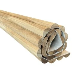 WOODFLEX Flexible Solid Paulownia Wood Slat Wall Panel -2700mm X 600mm - Half Round(Woodflex Flexible Solid Paulownia Wood Slat Wall Panel 2700mm X 595mm Half Round) -Modern Furniture KSL PLWHR01 Half Round Rolled 2000