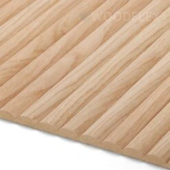 WOODFLEX Flexible Wooden Slat Wall Panel - Oak Veneer - 2700mm X 600mm - Half Round(Woodflex Flexible Half Round Slat Wall Panel Oak Veneer 270cm) -Modern Furniture KSL WROHR01 Flexible Oak Veneer Panel 5 2000 watermarked