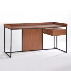 Leo Retro Desk160cm - Walnut(Leo Retro Desk) -Modern Furniture LEODEsk BH180 800
