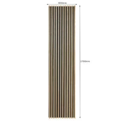 WOODFLEX Flexible Acoustic Battened Wood Slat Panel - 3 Sided Full Wrap Oak Veneer - 2700mm X 600mm(Woodflex Flexible Acoustic Wood Slat Panel 3 Sided Full Wrap Battens Oak Veneer 2700mm X 600mm) -Modern Furniture LouvresDimensions 1000
