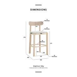 LOWEN Bar Stool - Cream White(Lowen Counter Chair Oak White) -Modern Furniture Lowen CounterChair 05