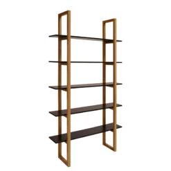 MAREN Display Unit 110cm - Natural & Black(Maren Display Unit Natural Black 110x200cm)