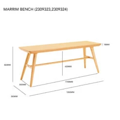 Marrim Bench 120cm- Natural(Marrim Bench In Natural) -Modern Furniture MARRIMBENCHdms 23093232309324 800