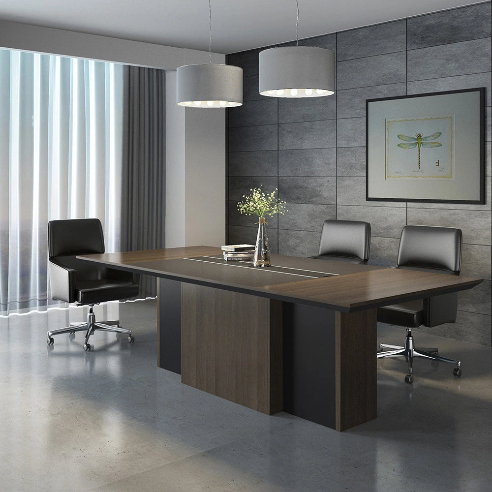 CARTER Boardroom Table2.4M - Coffee & Charcoal(Carter Boardroom Table 240cm Coffee Charcoal) 4 CARTER Boardroom Table2.4M - Coffee & Charcoal(Carter Boardroom Table 240cm Coffee Charcoal) - Image 2