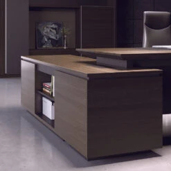 CARTER Executive Office Desk With Right Return 2.2M - Coffee & Charcoal(Carter Executive Office Desk Right Return 220cm Coffee Charcoal) 16 CARTER Executive Office Desk With Right Return 2.2M - Coffee & Charcoal(Carter Executive Office Desk Right Return 220cm Coffee Charcoal) -Modern Furniture MF 22MKD164 1RightReturn1000