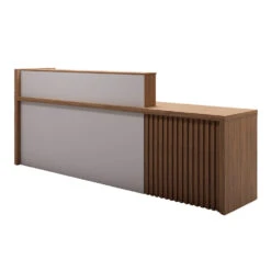 KNOXReception Desk 180cm Right Panel - Walnut(Knox Reception Desk 1 8m Left Panel Sand Chocolate) -Modern Furniture MF 27RJS064 2 1000 1