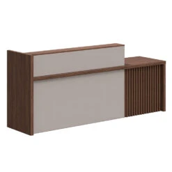 KNOXReception Desk 180cm Right Panel - Walnut(Knox Reception Desk 1 8m Left Panel Sand Chocolate)