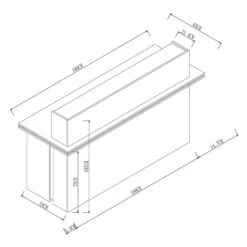 JARINReception Desk 1.8M Right Panel - Carbon Grey & White Colour(Jarin Reception Desk 1 8m Carbon Grey White Colour) -Modern Furniture MF 27RZJ026dmscopy