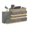 KERANReception Desk 1.8M Left Panel - Acacia & Carbon Grey Colour(Copy Of Keran Reception Desk 1 8m Right Panel Acacia Carbon Grey Colour) -Modern Furniture MF 27RZJ027 001 800