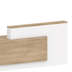 HELMER Reception Desk 2.4M Left Panel - Oak & White(Helmer Reception Desk 2 4m Left Panel White) 13 HELMER Reception Desk 2.4M Left Panel - Oak & White(Helmer Reception Desk 2 4m Left Panel White) -Modern Furniture MF 27RZJ046closeup1 800