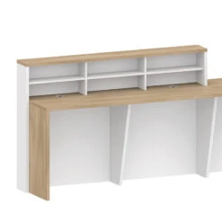 HELMER Reception Desk 2.4M Left Panel - Oak & White(Helmer Reception Desk 2 4m Left Panel White) 14 HELMER Reception Desk 2.4M Left Panel - Oak & White(Helmer Reception Desk 2 4m Left Panel White) -Modern Furniture MF 27RZJ046closeup2 800 443dbe7d 6a9e 4fca a35c 70fe4a91e69f