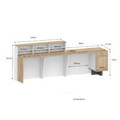 HELMER Reception Desk 2.4M Left Panel - Oak & White(Helmer Reception Desk 2 4m Left Panel White) 16 HELMER Reception Desk 2.4M Left Panel - Oak & White(Helmer Reception Desk 2 4m Left Panel White) -Modern Furniture MF 27RZJ046dms 800 9eee5564 5907 409a 9f97 f11b29662587