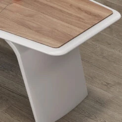 HUGO Executive Office Desk + Left Return - 240cm - Walnut + Ivory(Hugo Executive Office Desk Left Return 240cm Walnut Ivorie) -Modern Furniture MF 44MHR007 008TopClsoup 800