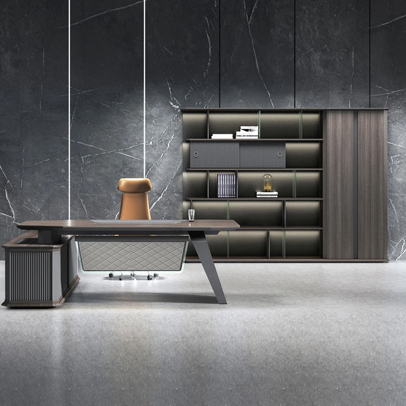 MADDOK Executive Desk With Right Return 200cm - Chocolate & Charcoal Grey(Maddok Executive Desk With Right Return 200cm Chocolate Charcoal Grey) 7 MADDOK Executive Desk With Right Return 200cm - Chocolate & Charcoal Grey(Maddok Executive Desk With Right Return 200cm Chocolate Charcoal Grey) - Image 5