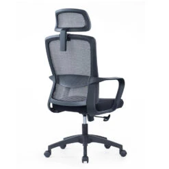 MILOS II Black Mesh Office Chair(Copy Of Milos Black Mesh Office Chair) -Modern Furniture MF 76AHI194backangle 1000