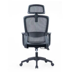 MILOS II Black Mesh Office Chair(Copy Of Milos Black Mesh Office Chair) -Modern Furniture MF 76AHI194backview 1000