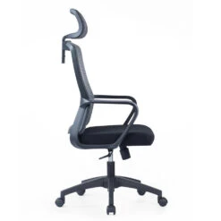 MILOS II Black Mesh Office Chair(Copy Of Milos Black Mesh Office Chair) -Modern Furniture MF 76AHI194side 1000