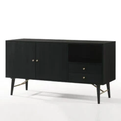 RANIA Sideboard Buffet 160cm - Black Ash(Rania Sideboard 160 Cm Black)