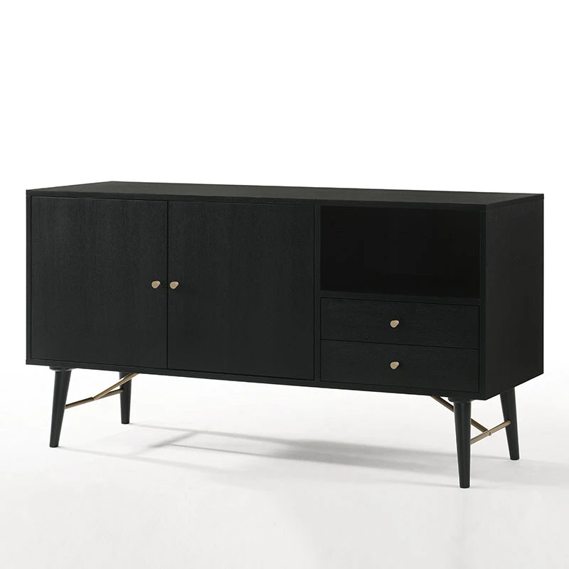 RANIA Sideboard Buffet 160cm - Black Ash(Rania Sideboard 160 Cm Black) 3 RANIA Sideboard Buffet 160cm - Black Ash(Rania Sideboard 160 Cm Black)