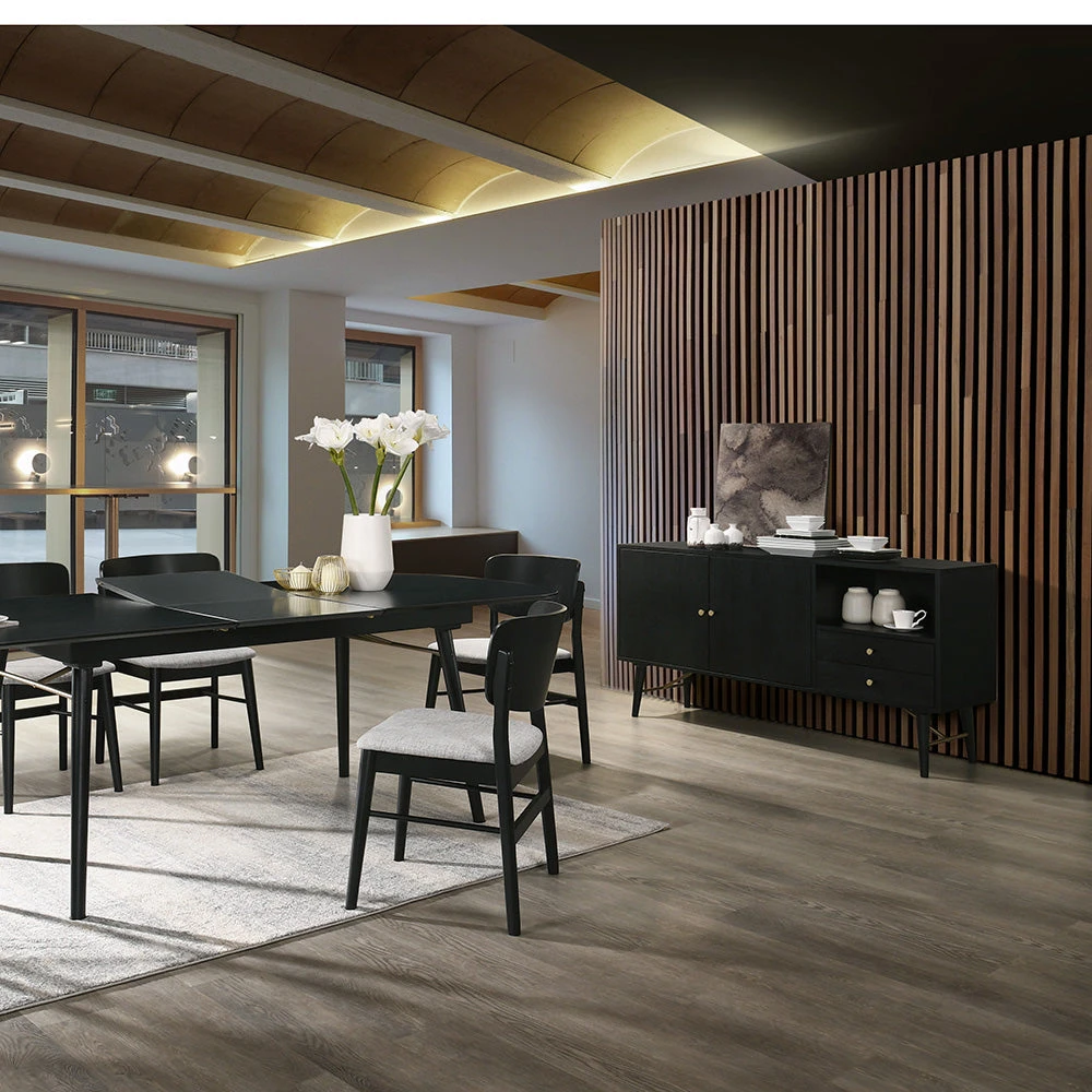 RANIA Sideboard Buffet 160cm - Black Ash(Rania Sideboard 160 Cm Black) 4 RANIA Sideboard Buffet 160cm - Black Ash(Rania Sideboard 160 Cm Black) - Image 2