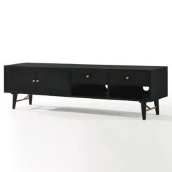 RANIA Entertainment TV Unit 170cm - Black Ash(Rania Entertainment Unit 175 Cm Black)