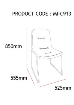 NORVIN Dining Chair - Blue Velvet & Black(Norvin Dining Chair Black Blue 1) 11 NORVIN Dining Chair - Blue Velvet & Black(Norvin Dining Chair Black Blue 1) -Modern Furniture MI C913dms