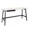 MOREY Study Desk - White & Black(Morey Working Desk In White) -Modern Furniture MOREY D114 130 114 800