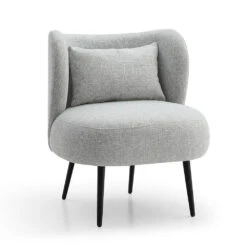 SASHA Lounge Chair - Light Grey & Black(Sasha Lounge Chair Light Grey)