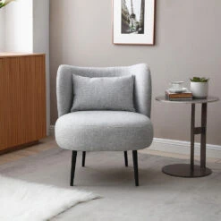 SASHA Lounge Chair - Light Grey & Black(Sasha Lounge Chair Light Grey) -Modern Furniture MS PCR025 1077Lifestyle1 1000