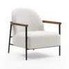 KAZANLounge Chair - Off White, Walnut & Black(Kazan Lounge Chair Cream Walnut Black) -Modern Furniture MS PCR027 1312 Bflipped 1000