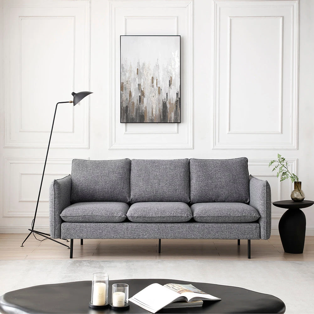 DALTON 3 Seater Sofa - Dark Grey & Black(Dalton 3 Seater Sofa Dark Grey) 7 DALTON 3 Seater Sofa - Dark Grey & Black(Dalton 3 Seater Sofa Dark Grey) - Image 5