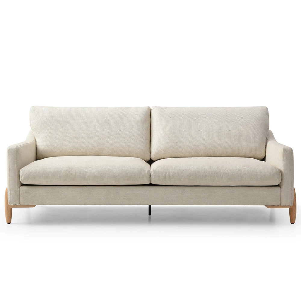 VIENNA3 Seater Sofa - Beige & Oak(Vienna 3 Seater Sofa Cream) 5 VIENNA3 Seater Sofa - Beige & Oak(Vienna 3 Seater Sofa Cream) - Image 3
