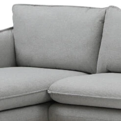 BRONTE 3 Seater Sofa With Left Chaise - Light Grey & Oak(Bronte 3 Seater Sofa With Left Chaise Cream) -Modern Furniture MS SF406 1250 L Bcloseup3 1000