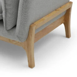 BRONTE 3 Seater Sofa With Left Chaise - Light Grey & Oak(Bronte 3 Seater Sofa With Left Chaise Cream) -Modern Furniture MS SF406 1250 L Dcloseup1 1000