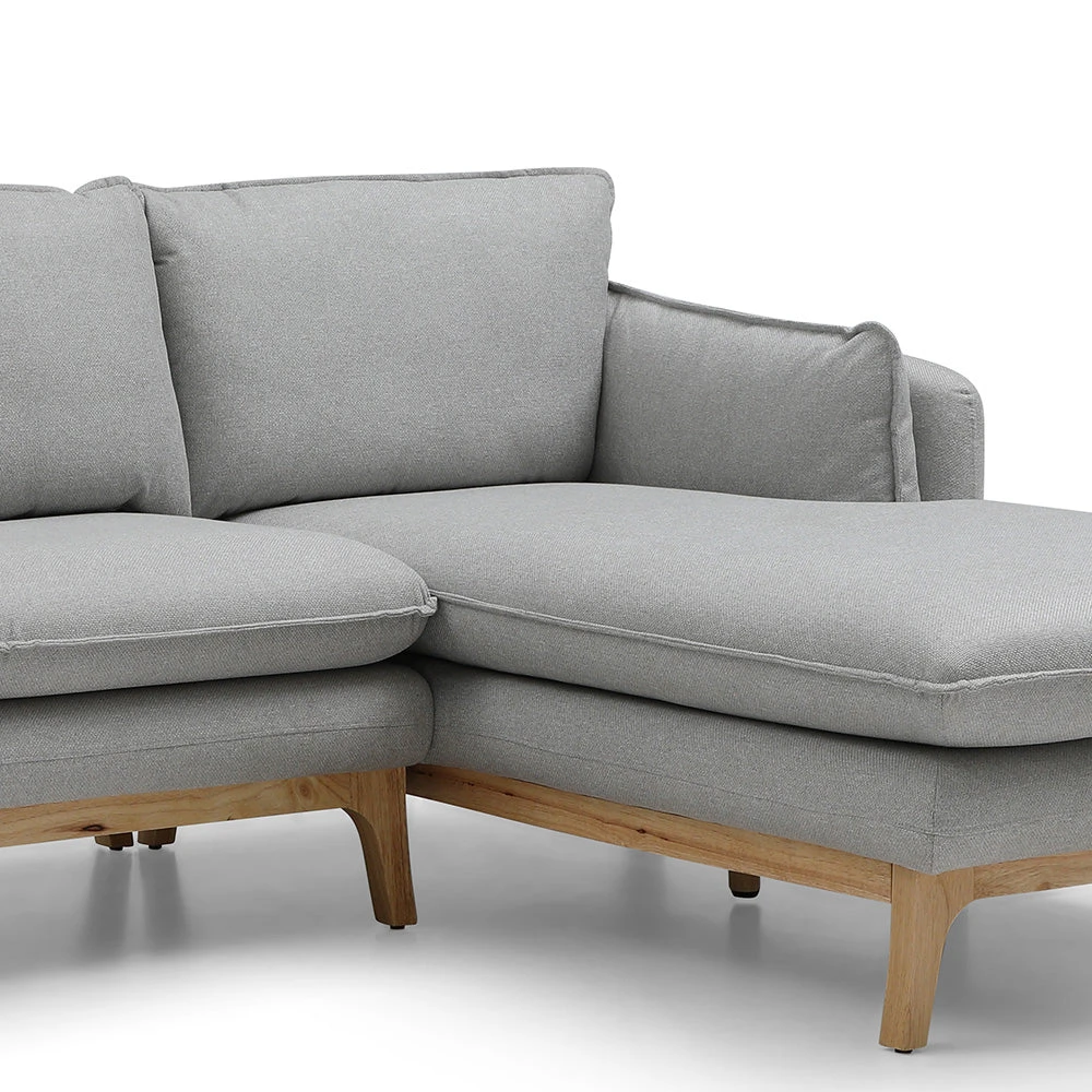 BRONTE 3 Seater Sofa With Right Chaise - Light Grey & Oak(Bronte 3 Seater Sofa With Right Chaise Light Grey) 8 BRONTE 3 Seater Sofa With Right Chaise - Light Grey & Oak(Bronte 3 Seater Sofa With Right Chaise Light Grey) - Image 6