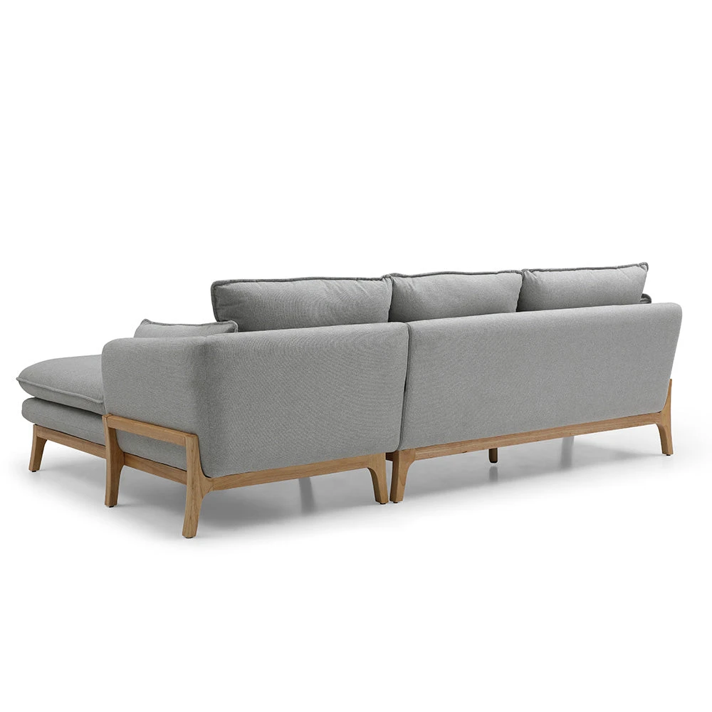 BRONTE 3 Seater Sofa With Right Chaise - Light Grey & Oak(Bronte 3 Seater Sofa With Right Chaise Light Grey) 7 BRONTE 3 Seater Sofa With Right Chaise - Light Grey & Oak(Bronte 3 Seater Sofa With Right Chaise Light Grey) - Image 5
