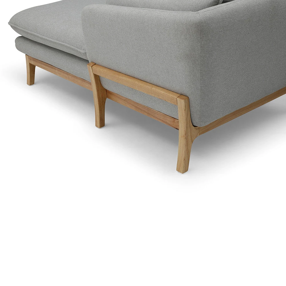 BRONTE 3 Seater Sofa With Right Chaise - Light Grey & Oak(Bronte 3 Seater Sofa With Right Chaise Light Grey) 12 BRONTE 3 Seater Sofa With Right Chaise - Light Grey & Oak(Bronte 3 Seater Sofa With Right Chaise Light Grey) - Image 10