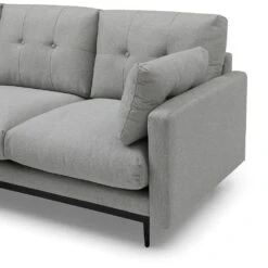HAVANA 3 Seater Sofa With Left Chaise - Light Grey & Black(Havana 3 Seater Sofa With Left Chaise Light Grey) -Modern Furniture MS SF408 1250 L D 1000