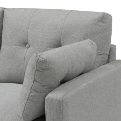 HAVANA 3 Seater Sofa With Left Chaise - Light Grey & Black(Havana 3 Seater Sofa With Left Chaise Light Grey) -Modern Furniture MS SF408 1250 L Dcloseup1 1000