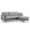 HAVANA 3 Seater Sofa With Right Chaise - Light Grey & Black(Havana 3 Seater Sofa With Right Chaise Light Grey) -Modern Furniture MS SF408 1250 R B 1000