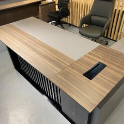 MADEIRA Executive Desk 220cm Left Return - Hazelnut & Grey(Madeira Executive Desk 220cm Left Return Hazelnut Grey) 32 MADEIRA Executive Desk 220cm Left Return - Hazelnut & Grey(Madeira Executive Desk 220cm Left Return Hazelnut Grey) -Modern Furniture Madeira desk Top 2 L New 1000