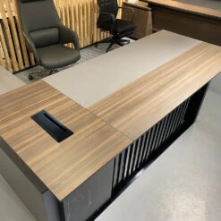 MADEIRA Executive Desk 220cm Right Return - Hazelnut & Grey(Copy Of Madeira Executive Desk 220cm Right Return Hazelnut Grey) 34 MADEIRA Executive Desk 220cm Right Return - Hazelnut & Grey(Copy Of Madeira Executive Desk 220cm Right Return Hazelnut Grey) -Modern Furniture Madeira desk Top 2 R New 1000