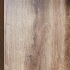 CONROY 2.4M Reception Desk Right Panel - Warm Oak & Black(Conroy Reception Desk Brown Oak) -Modern Furniture Mahogany