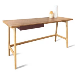 MOREY Study Desk Natural - Natural(Morey Working Desk In White 1) -Modern Furniture Morey Ash Veneer 800